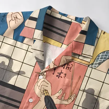 Tokyo-Tiger Interesting Hand Shadow Aloha Hawaiian Shirt