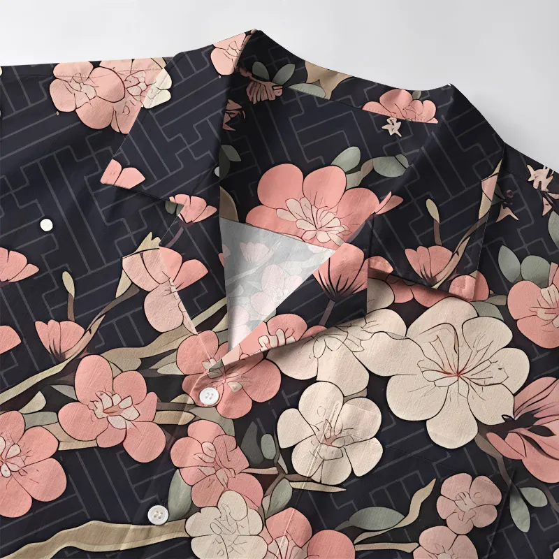 Tokyo-Tiger Blooming Sakura Aloha Hawaiian Shirt