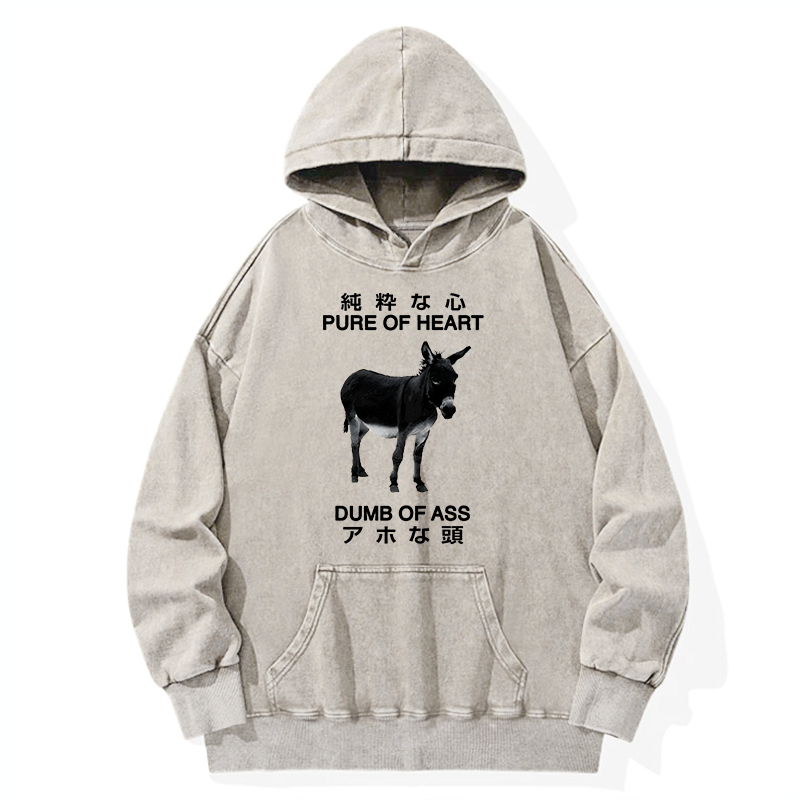 Tokyo-Tiger Pure Of Heart Dumb Of Ass Washed Hoodie