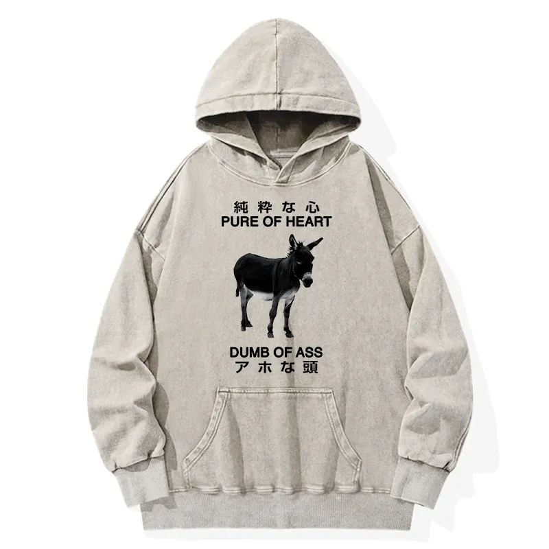 Tokyo-Tiger Pure Of Heart Dumb Of Ass Washed Hoodie