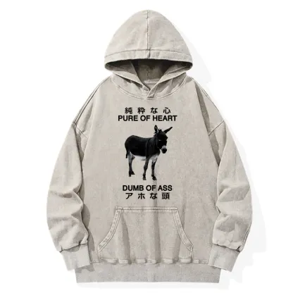 Tokyo-Tiger Pure Of Heart Dumb Of Ass Washed Hoodie