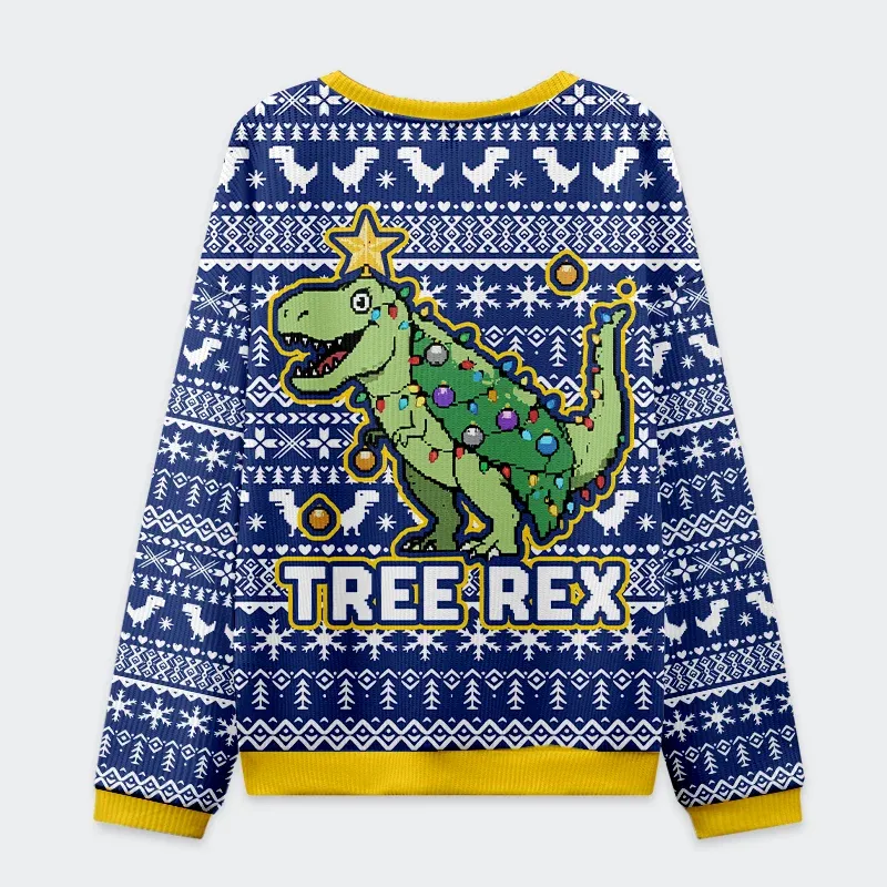 Tokyo-Tiger Cute Tree Rex Christmas Ugly Sweatshirt