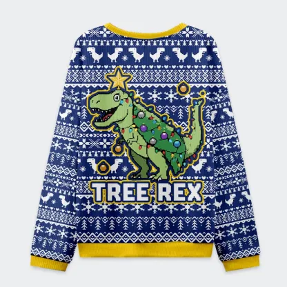 Tokyo-Tiger Cute Tree Rex Christmas Ugly Sweatshirt