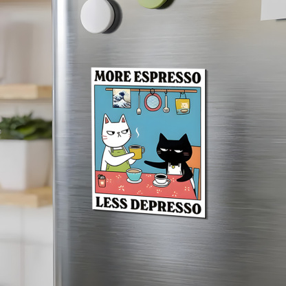 Tokyo-Tiger More Espresso Less Depresso Fridge Magnet