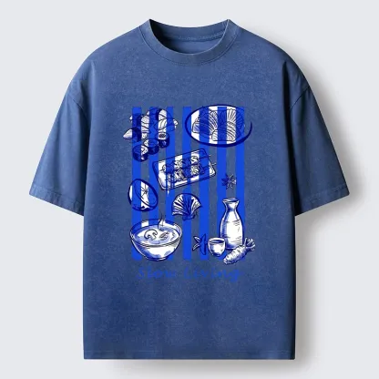 Tokyo-Tiger Slow Living Moments Washed T-Shirt