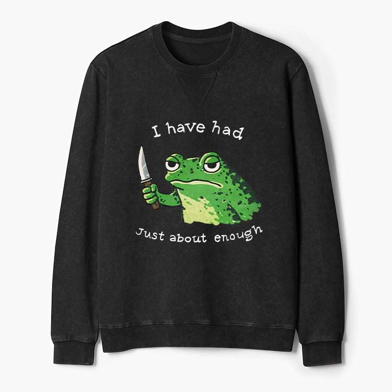 Tokyo-Tiger Impatient Frog Washed Terry Sweatshirt