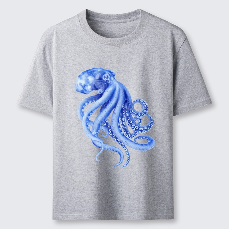 Tokyo-Tiger Retro Blue Octopus Classic T-Shirt