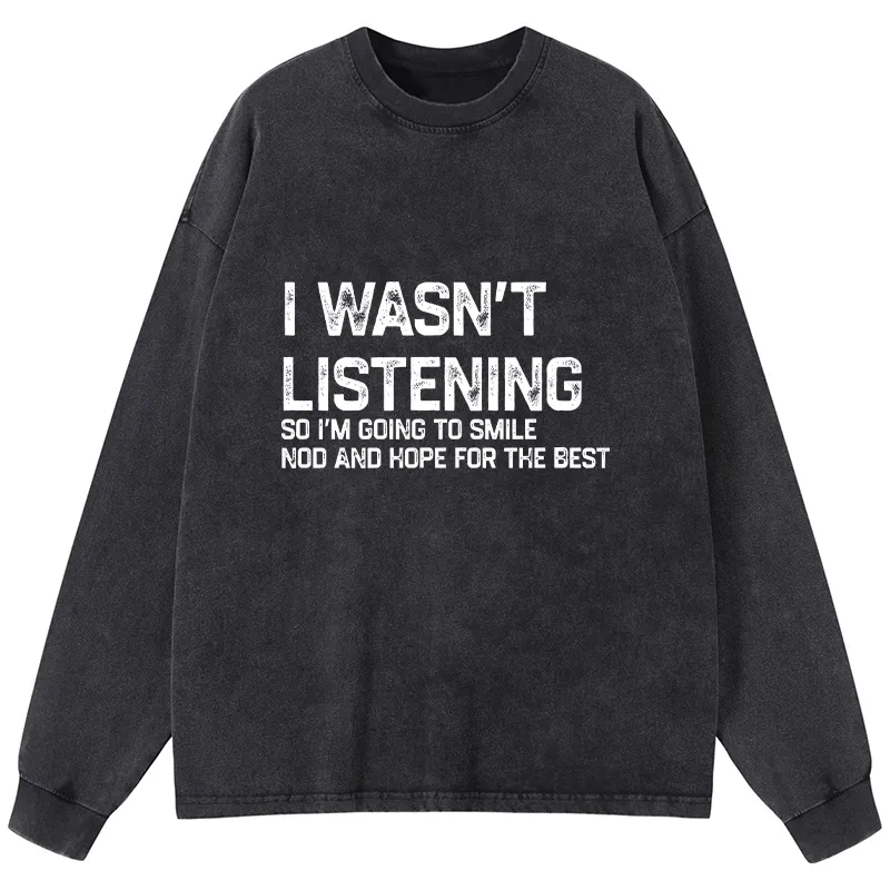 Tokyo-Tiger Indifferent To Everything Washed Long Sleeve T-Shirt Sale