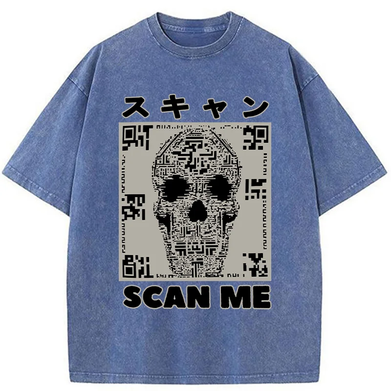 Tokyo-Tiger Please Scan Me Washed T-Shirt