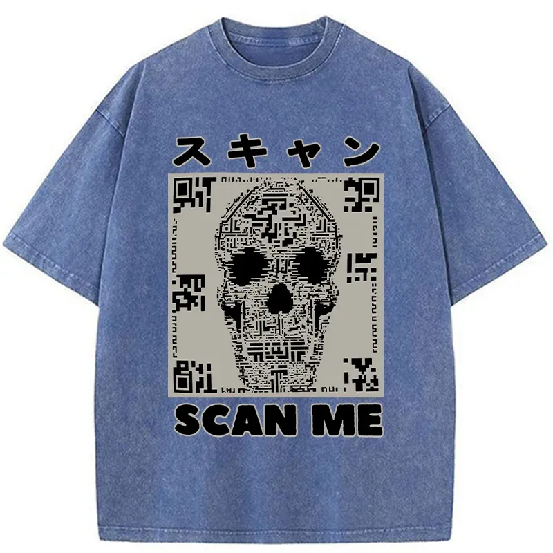Tokyo-Tiger Please Scan Me Washed T-Shirt