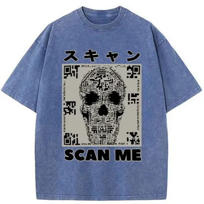 Tokyo-Tiger Please Scan Me Washed T-Shirt