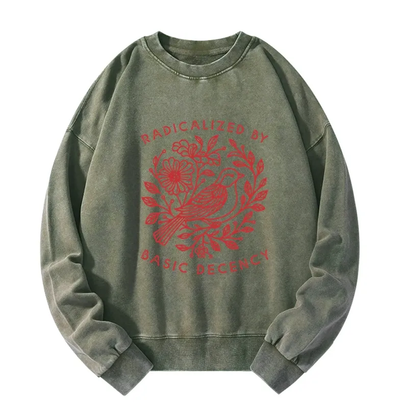Tokyo-Tiger Pigeon That Was Moved Washed Sweatshirt
