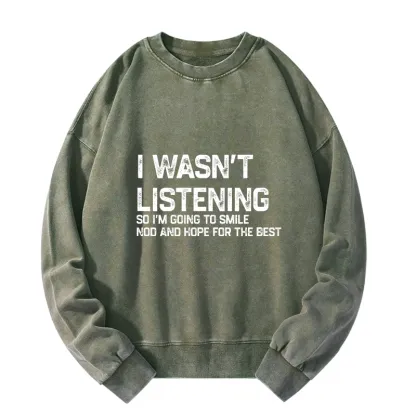 Tokyo-Tiger Indifferent To Everything Washed Sweatshirt