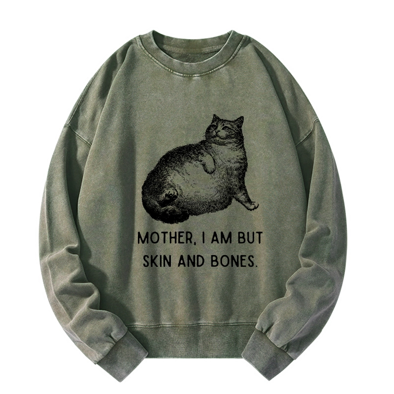 Tokyo-Tiger Skin & Bones Cat Washed Sweatshirt