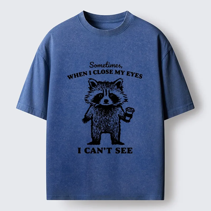 Tokyo-Tiger When Eyes Are Closed Washed T-Shirt
