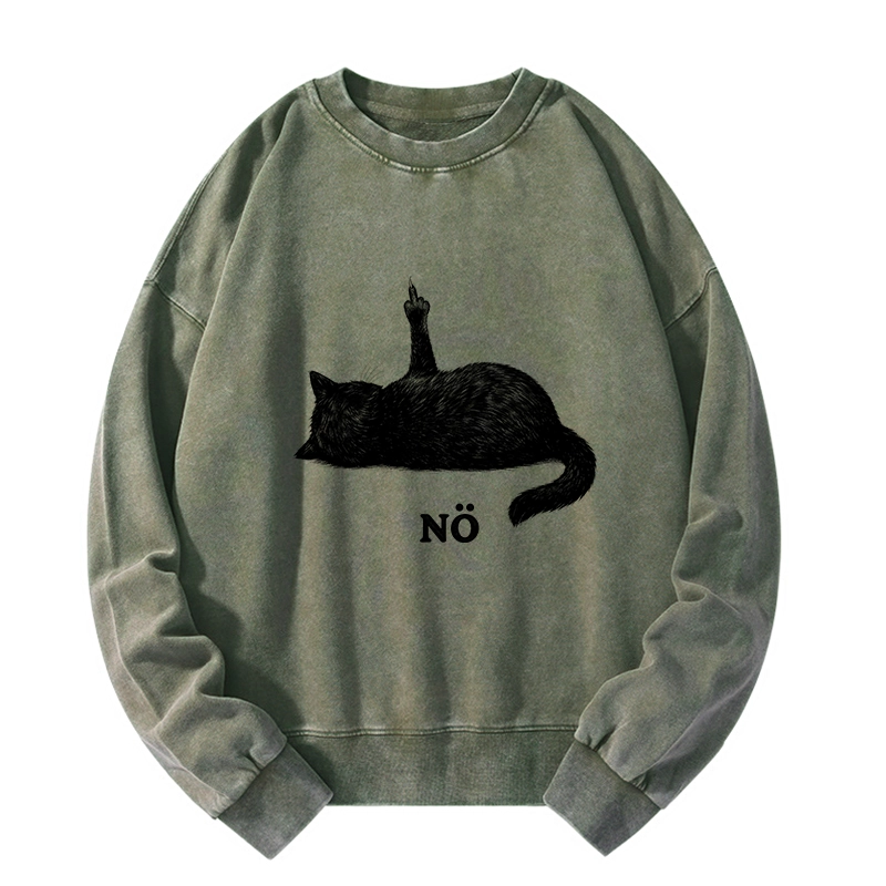 Tokyo-Tiger Cat Refused Washed Sweatshirt