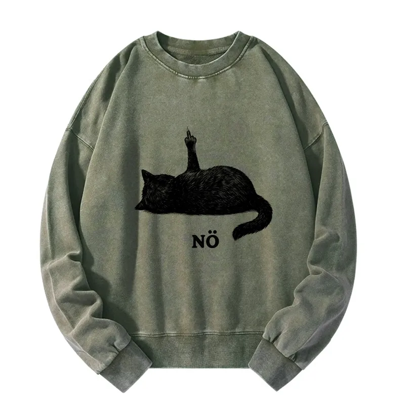Tokyo-Tiger Cat Refused Washed Sweatshirt