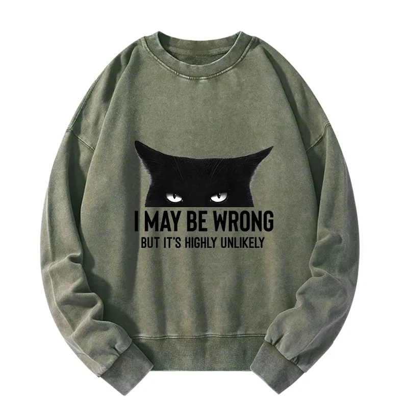 Tokyo-Tiger Cat Can Do No Wrong Washed Sweatshirt