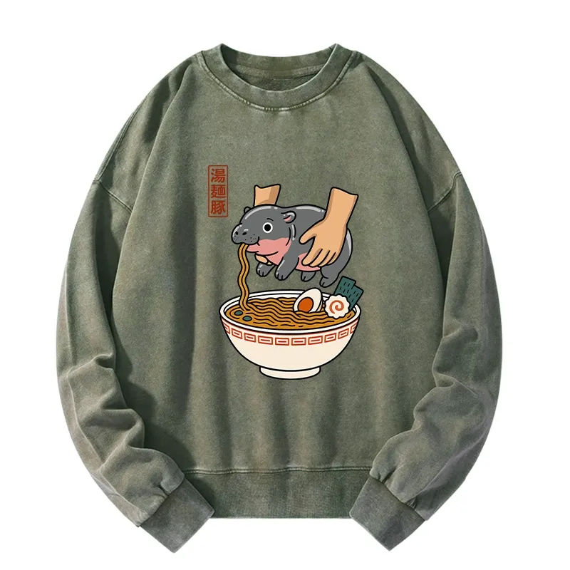 Tokyo-Tiger Noodles Got Me Washed Sweatshirt