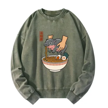 Tokyo-Tiger Noodles Got Me Washed Sweatshirt
