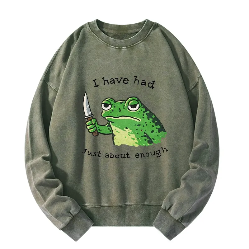 Tokyo-Tiger Impatient Frog Washed Sweatshirt