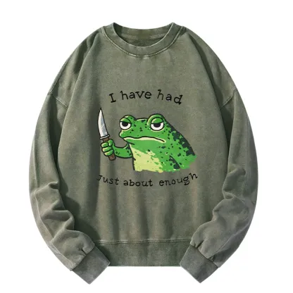 Tokyo-Tiger Impatient Frog Washed Sweatshirt