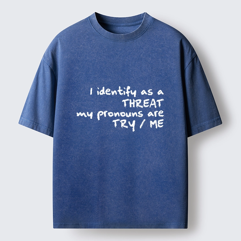 Tokyo-Tiger Don’t Test Me, I’m A Threat Washed T-Shirt