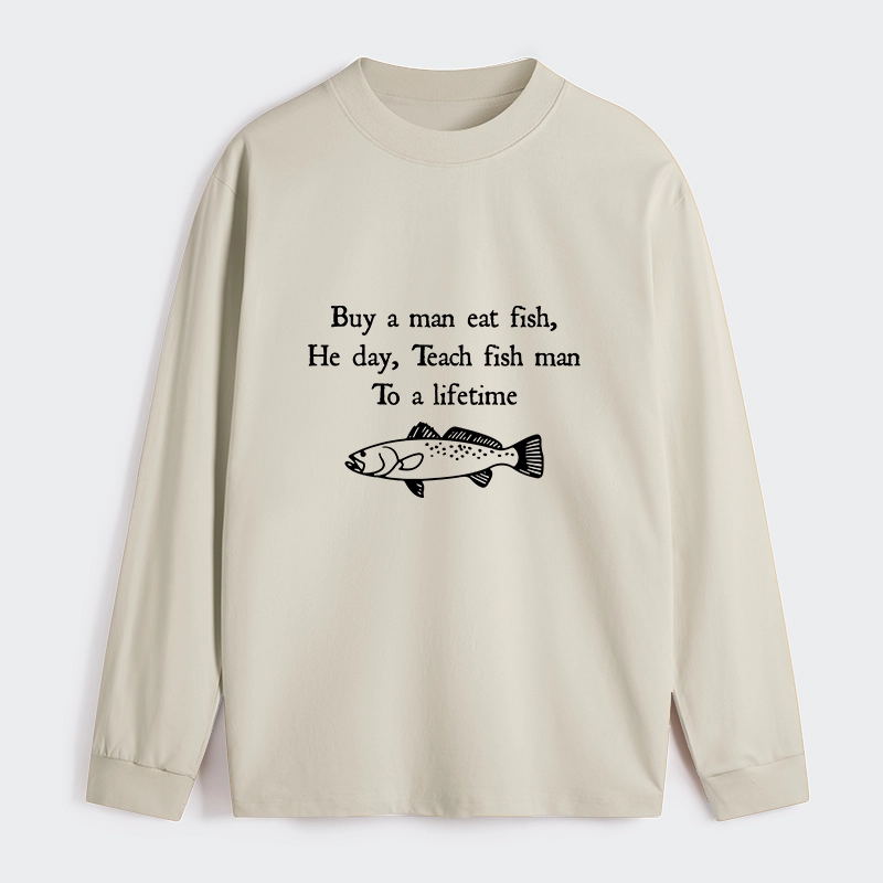 Tokyo-Tiger Man Eat Fish Meme Classic Long Sleeve T-Shirt
