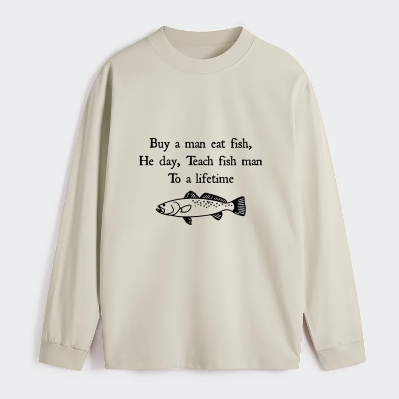 Tokyo-Tiger Man Eat Fish Meme Classic Long Sleeve T-Shirt