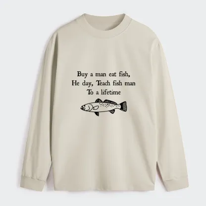 Tokyo-Tiger Man Eat Fish Meme Classic Long Sleeve T-Shirt