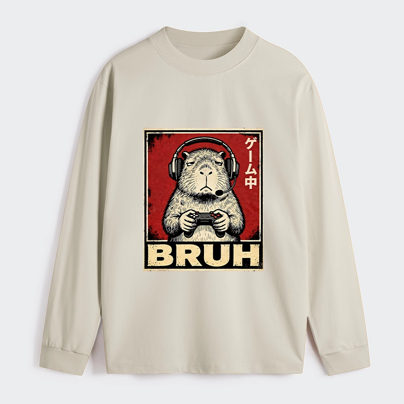 Tokyo-Tiger Funny Capybara Playing Games Classic Long Sleeve T-Shirt