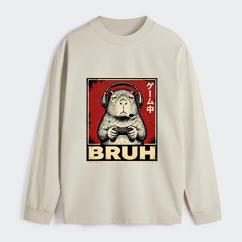 Tokyo-Tiger Funny Capybara Playing Games Classic Long Sleeve T-Shirt