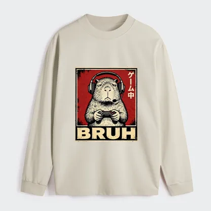 Tokyo-Tiger Funny Capybara Playing Games Classic Long Sleeve T-Shirt