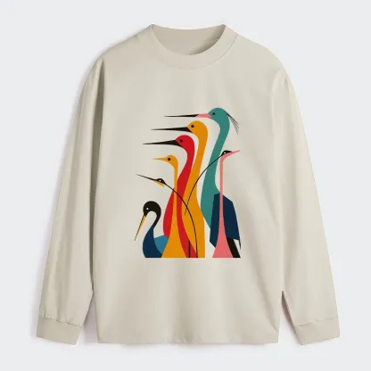 Tokyo-Tiger Various Types Of Cranes Classic Long Sleeve T-Shirt