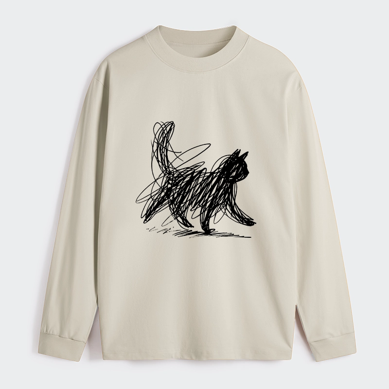 Tokyo-Tiger Minimalist Cat Art Classic Long Sleeve T-Shirt