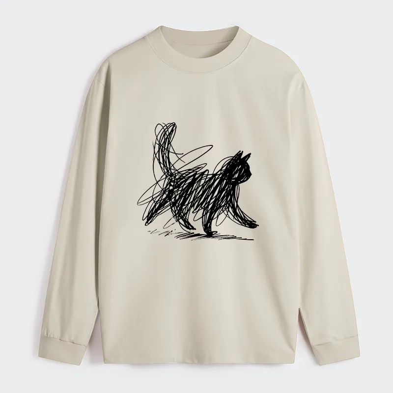 Tokyo-Tiger Minimalist Cat Art Classic Long Sleeve T-Shirt