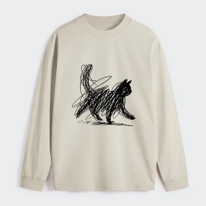 Tokyo-Tiger Minimalist Cat Art Classic Long Sleeve T-Shirt