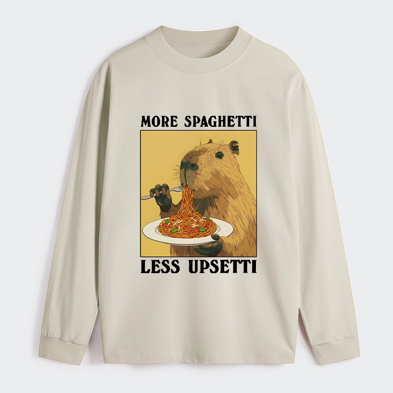 Tokyo-Tiger Capybara Eating Pasta Classic Long Sleeve T-Shirt