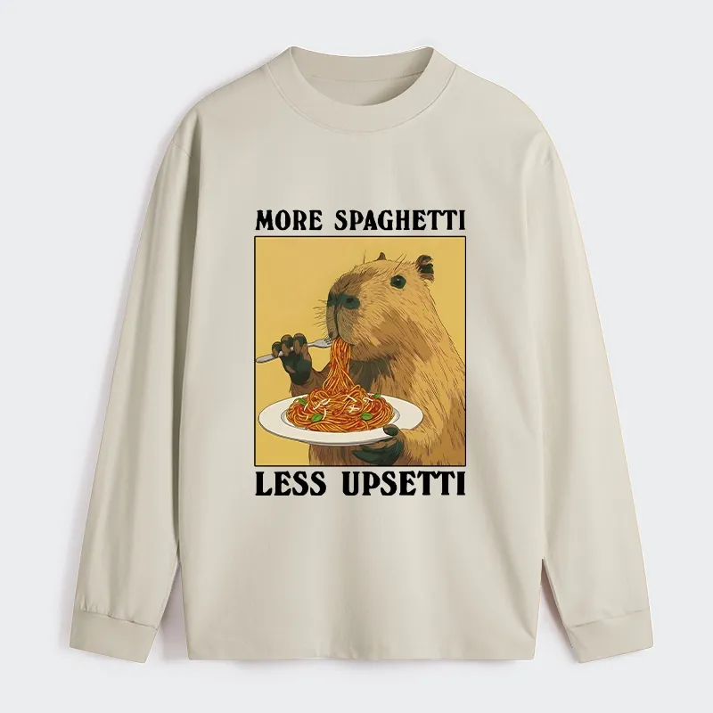 Tokyo-Tiger Capybara Eating Pasta Classic Long Sleeve T-Shirt Sale