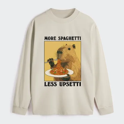 Tokyo-Tiger Capybara Eating Pasta Classic Long Sleeve T-Shirt