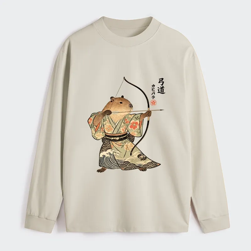 Tokyo-Tiger Capybara Archery Classic Long Sleeve T-Shirt