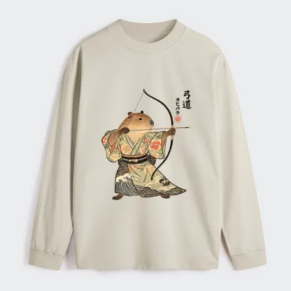 Tokyo-Tiger Capybara Archery Classic Long Sleeve T-Shirt