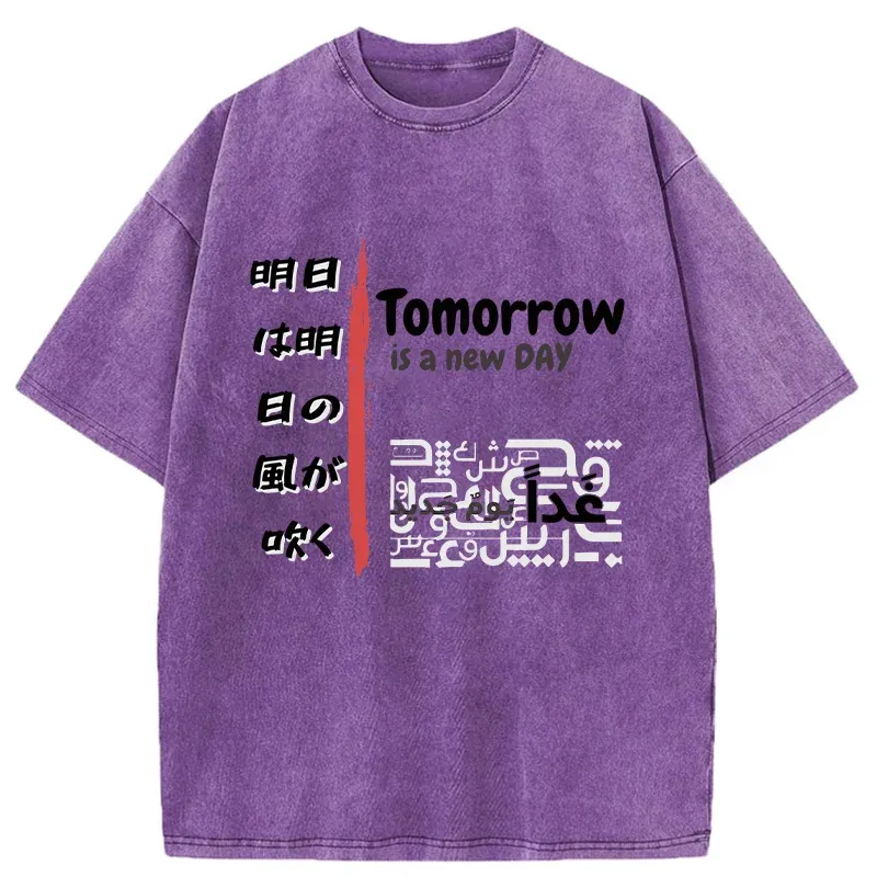 Tokyo-Tiger Japanese Proverb Washed T-Shirt