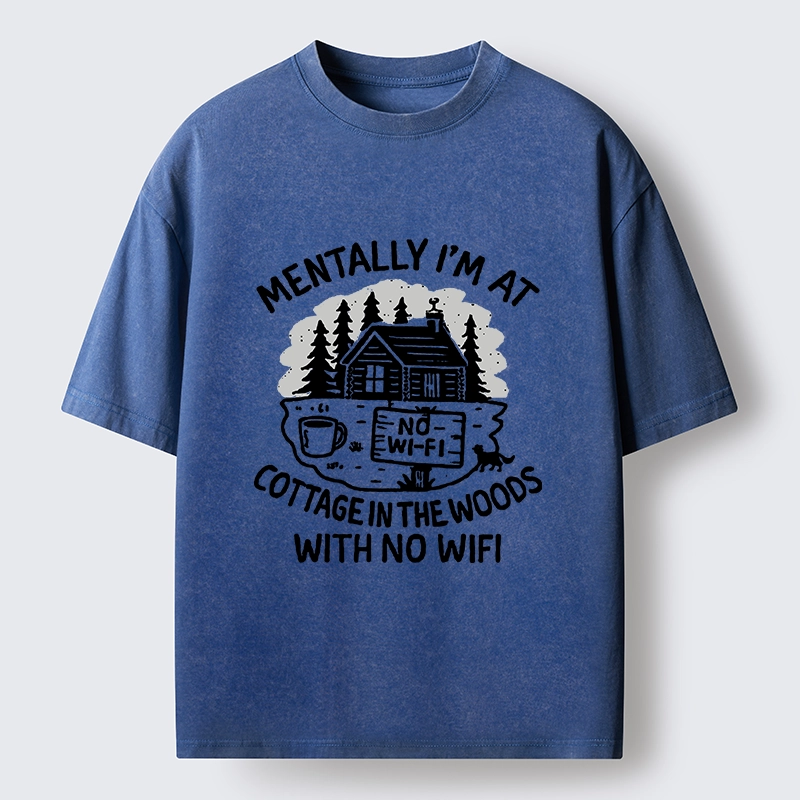 Tokyo-Tiger Dreaming Of A Woodland Cottage Washed T-Shirt