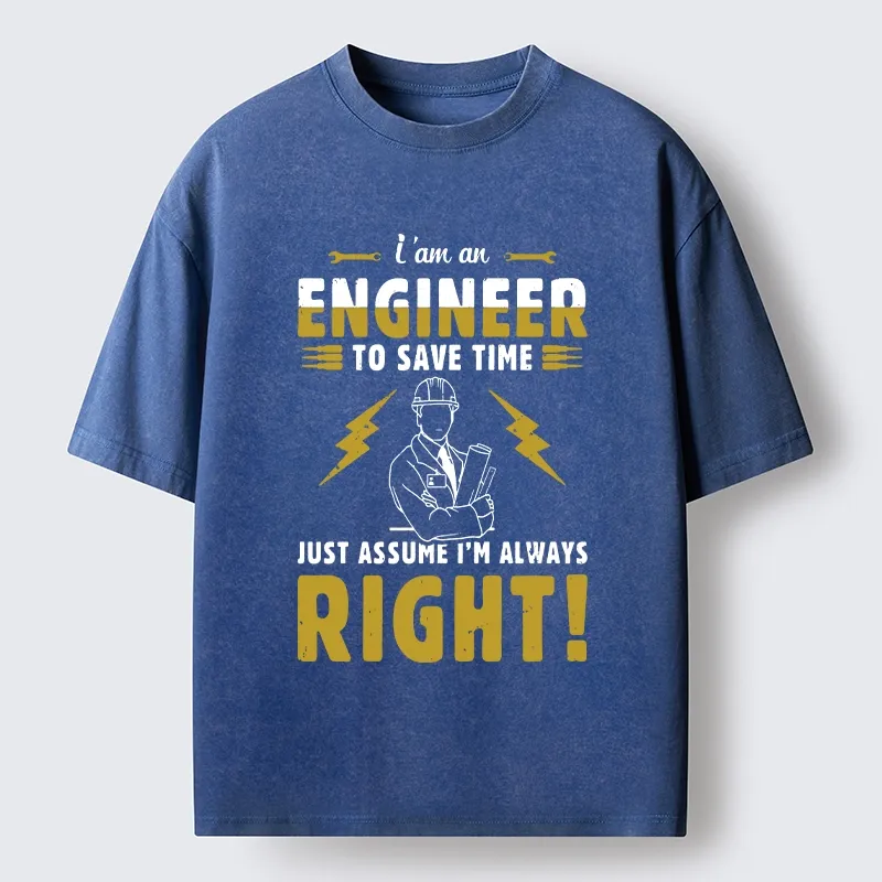 Tokyo-Tiger Confident Engineer Washed T-Shirt