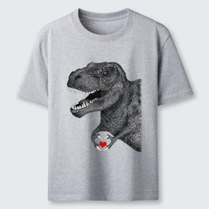 Tokyo-Tiger Dinosaur Making A Heart Shape Classic T-Shirt