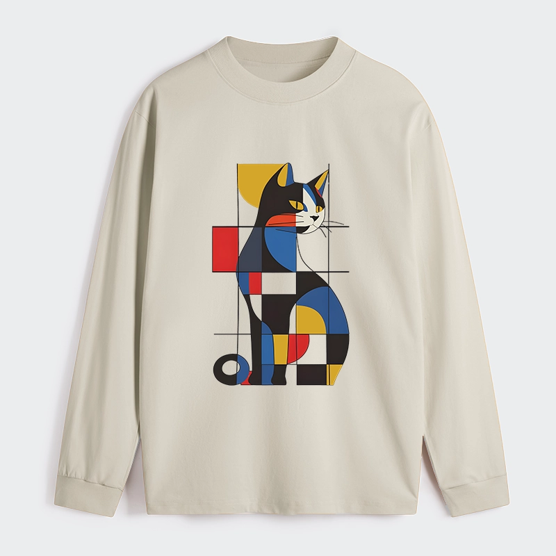 Tokyo-Tiger Mondrian Cat Classic Long Sleeve T-Shirt
