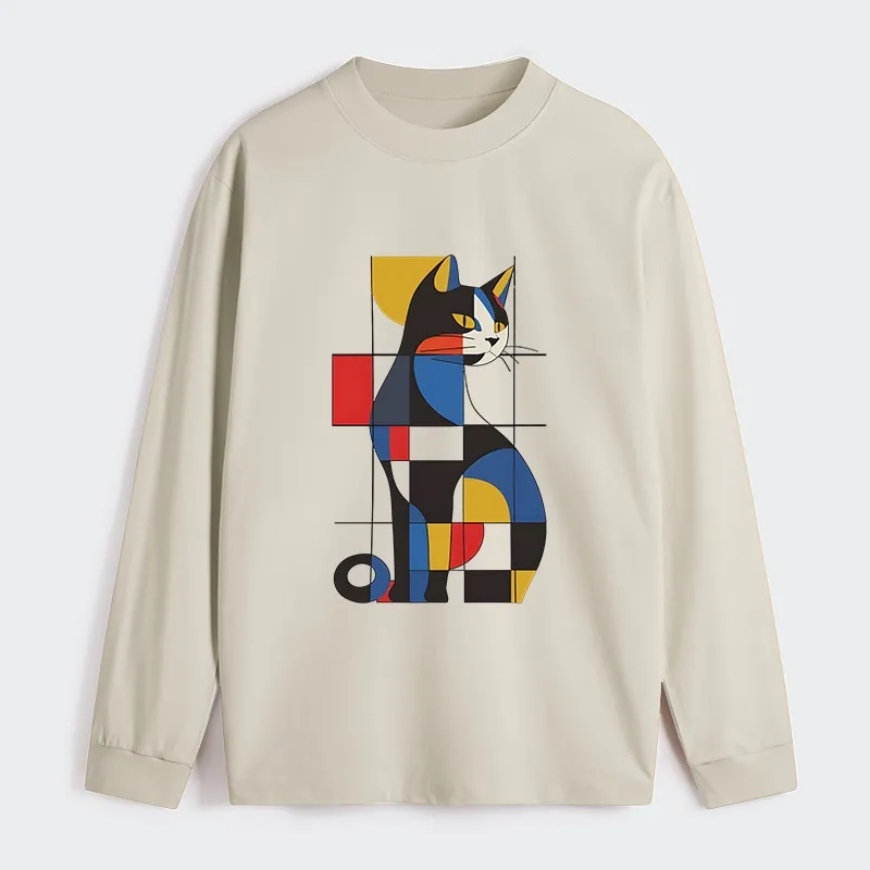 Tokyo-Tiger Mondrian Cat Classic Long Sleeve T-Shirt