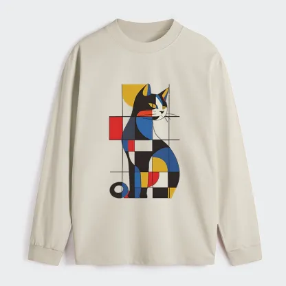 Tokyo-Tiger Mondrian Cat Classic Long Sleeve T-Shirt