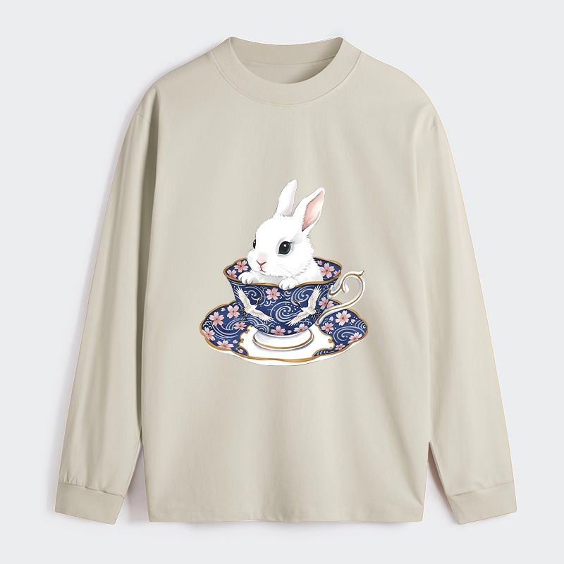 Tokyo-Tiger Cute Rabbit Tea Set Classic Long Sleeve T-Shirt